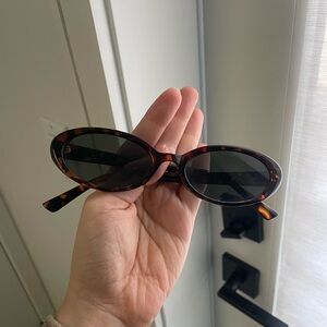 90s Y2K Tortoise Shell Oval Sunglasses